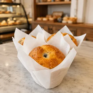 Muffin de yogurt y arándanos