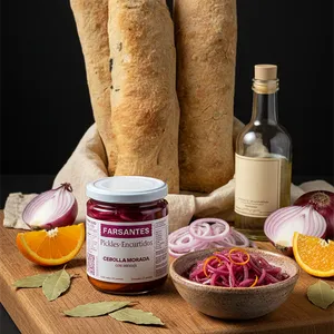 Encurtido de cebolla morada y (toque) de naranja Farsantes