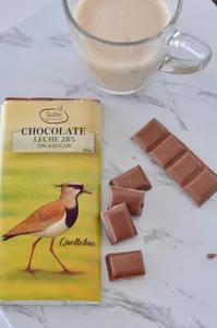 Barra de Chocolate Leche 28% Cacao Sin Azúcar. 80 gr