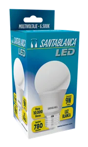Bombillo led santablaca 9w luz blanca x 1 un