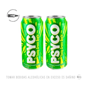 Pack (2 Rtd Psyco Funky Green Apple x 473 Ml)