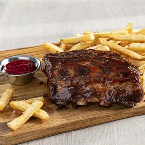 Half Ribs and papas fritas