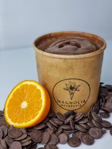 Helado de chocolate naranja
