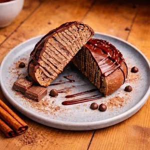 Rollo de Canela de Masa Madre Chocolate APLV, Sin Soya.