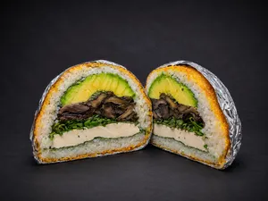 sushi burguer vegetariano