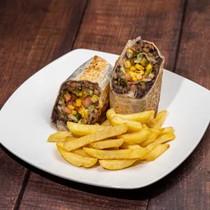 Burrito con papas fritas