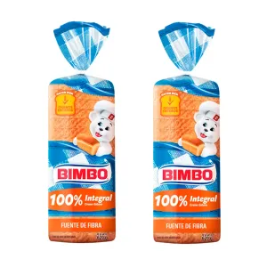 Pack 2 Pan Integral Bimbo Familiar 620 gr