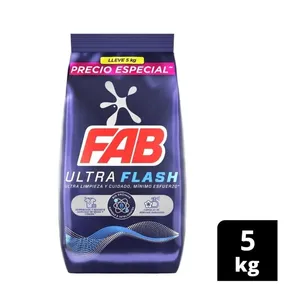 Detergente fab ultra flash x 5 kg