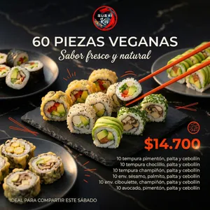 60 Piezas Veganas