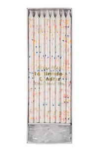 velas largas con manchitas por unidad