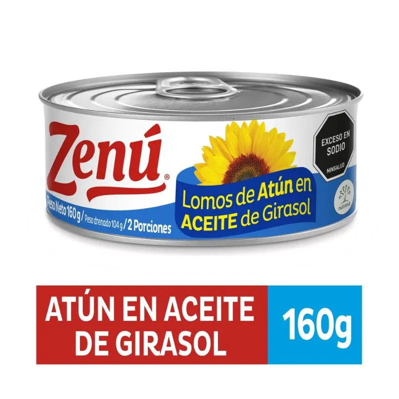 ATUN ZENU LOMOS EN ACEITE DE GIRASOL X 160 GRS ATUN ZENU LOMOS EN ACEITE DE GIRASOL X 160 GRS