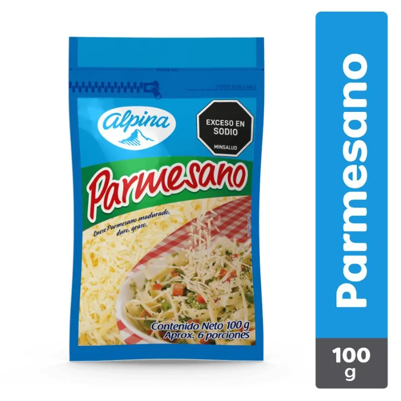 Queso parmesano alpina x 100 grs