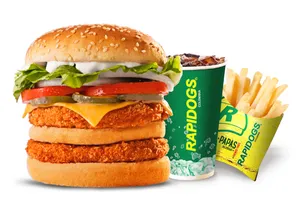 Hamburguesa Doble Pollo en combo
