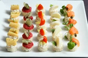 Surtidos de canapé doble molde 25un