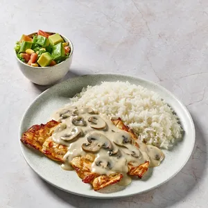Pollo champiñones