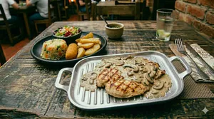 Pechuga en salsa de champiñones