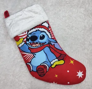 Bota Navideña de Terciopelo - Stitch