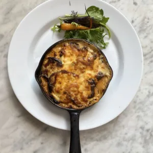 Lasagna de berenjenas y ragout de filete
