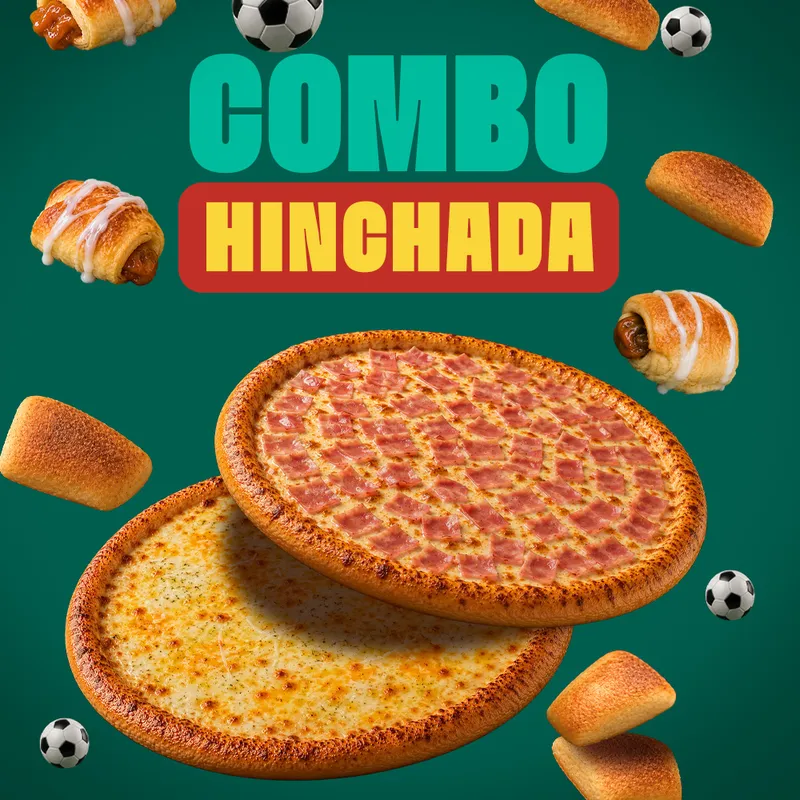 DOBBLE PIZZAS MEDIANAS + PANCITOS X6 + ROLLS X16 DOBBLE PIZZAS MEDIANAS + PANCITOS X6 + ROLLS X16