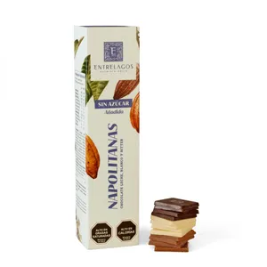 591 - Napolitanas mix de chocolate sin azúcar 175 gr.