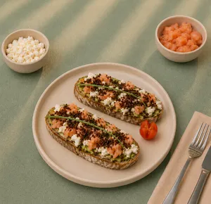 Salmon avocado toast