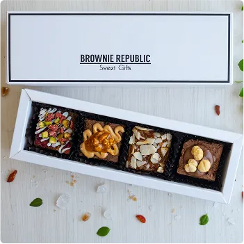 Caja de brownies abierta