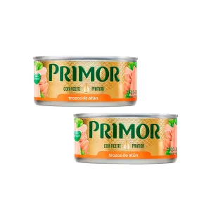 Pack 02 Conserva Filete de Atún Primor X 140GR