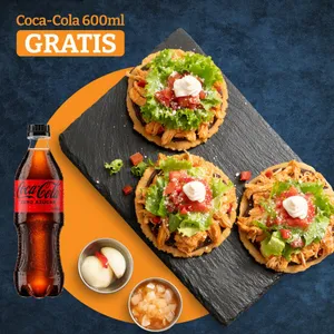 TRÍO DE CHALUPAS + COCA-COLA GRATIS