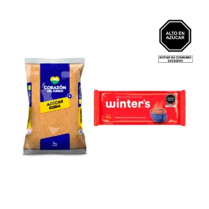 Pack (1 Tableta de chocolate Winter´s tradicional 80gr + 1 azúcar Corazón del Fundo 500gr)