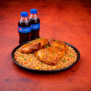 Combo Arroz al Wok + ½ de pollo + pepsi