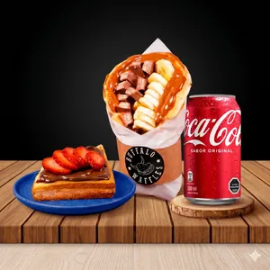 Combo Papá: Waffle Dulce + Galleta + Bebestible