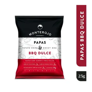 Papas monterojo gourmet sal bbq dulce x 25 grs