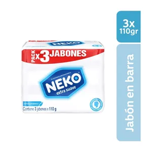 TRIPACK JABON NEKO BLANCO 110G ANTIBACTERIAL