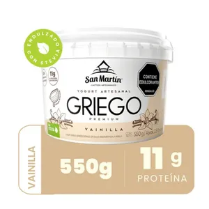 Yogurt griego san martin vainilla x 550 grs