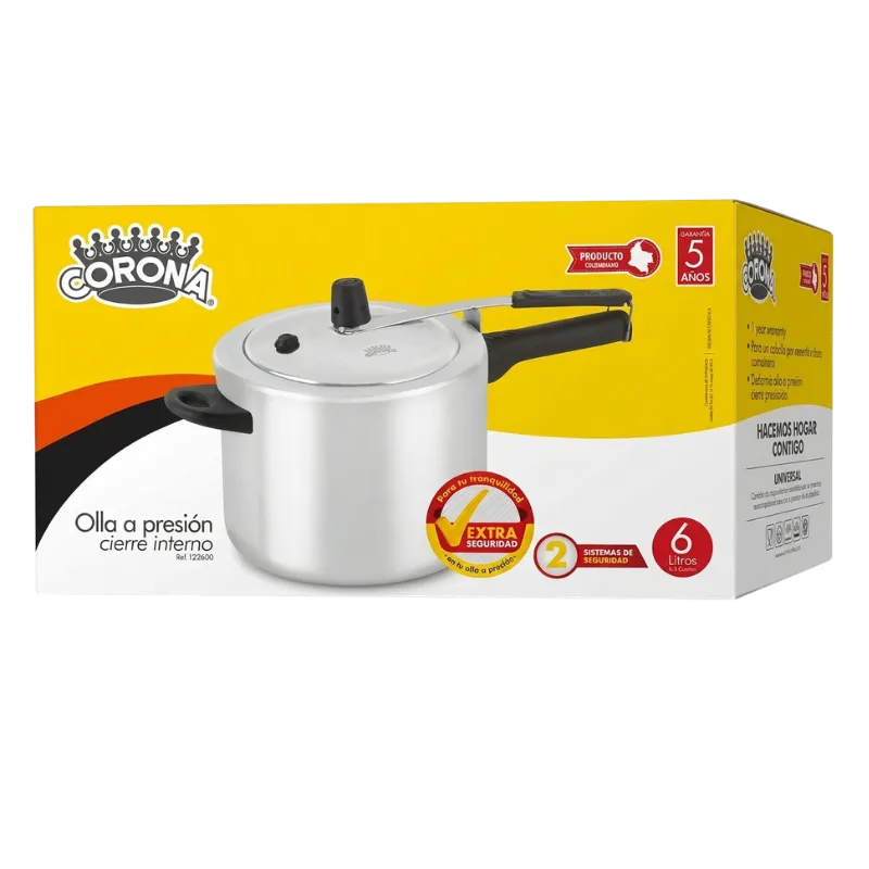 OLLA PRESION CORONA 6 LITROS X 1 UND