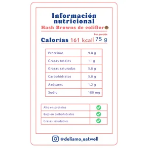 Hash Browns Keto de Coliflor (x8)