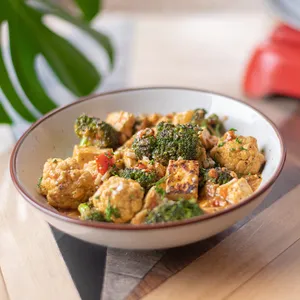 Chupe de verduras y tofu