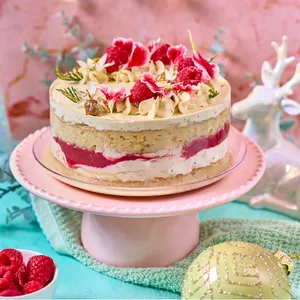 3 Leches Pistacho y Frambuesa Casero