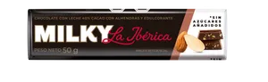 Barra Milky almendras sin azúcar x 50 g x 10 pzas