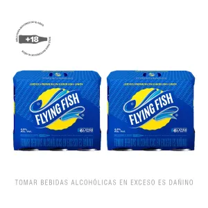 Pack (2 Cerveza Flying Fish Six Pack Lata x 355 ml)