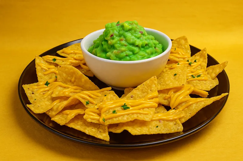 Nachos con guacamole Nachos con guacamole