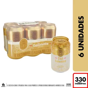 Cerveza CLUB COLOMBIA Dorada Lata x6und (1980ml)