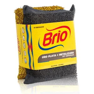 KIT ESPONJA BRIO ORO PLATA+METALIZADA 2UNI