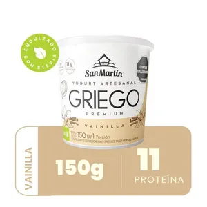 Yogurt griego san martin vainilla x 150 grs
