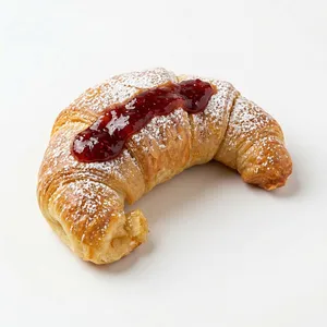 Medialuna rellena frutilla