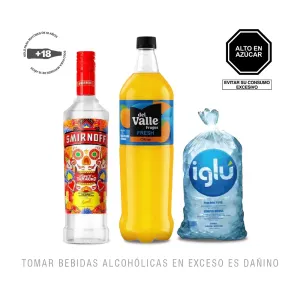 Pack (Vodka Tamarindo 700ml + Jugo frugos fresh 1.5lt + Hielo Iglú Bolsa 1.5 Kg)
