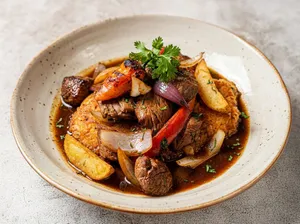 Tacu tacu con lomo saltado