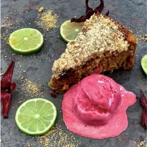 Torta porción personal con helado