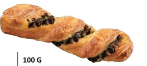 Trenza crema pastelera chips choco 100 g