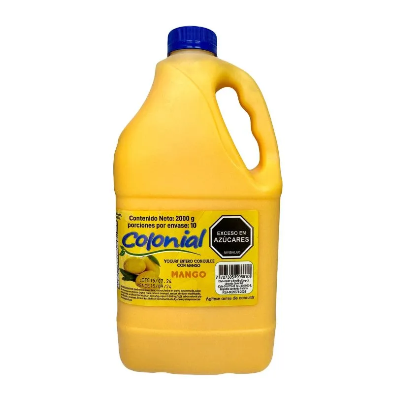 Yogurt colonial mango x 2000 grs Yogurt colonial mango x 2000 grs